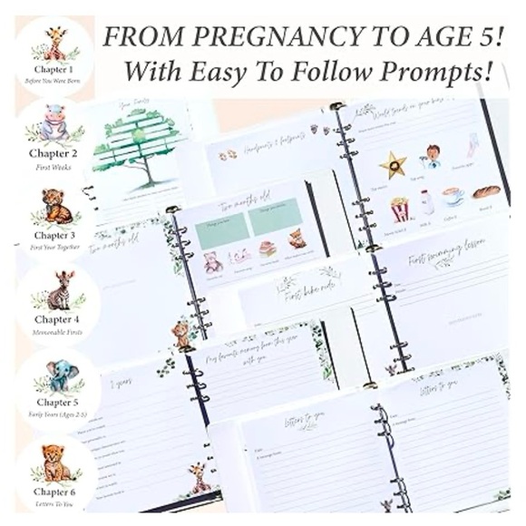 Adjustable Ring Binder Baby Memory Book - Picture 5 of 8